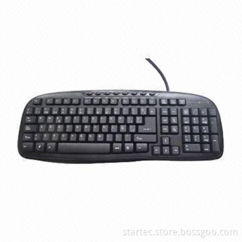 USB keyboard with ergonomic shape
